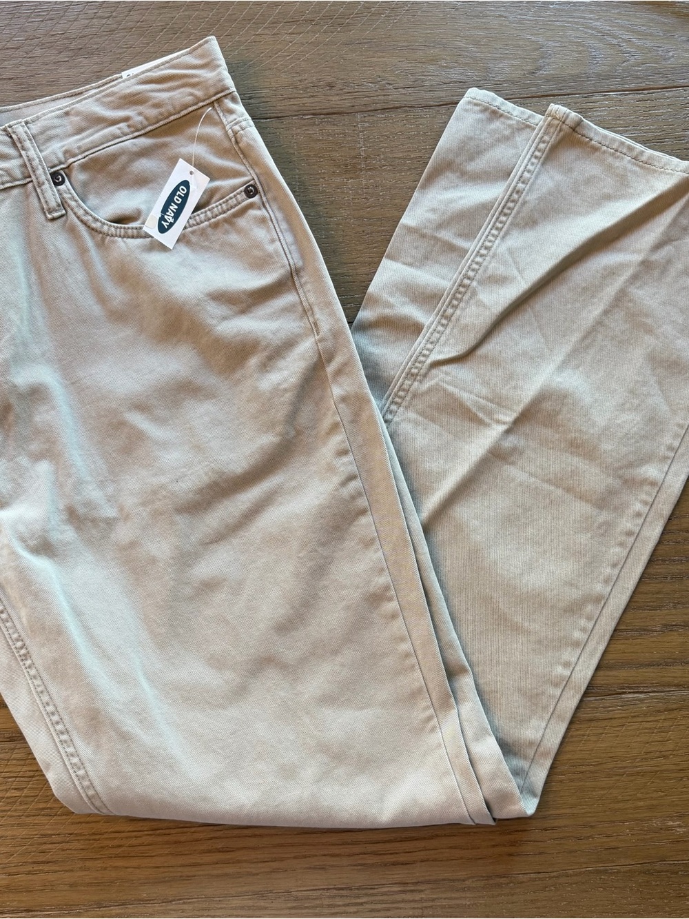 Old Navy Men's Straight-Leg Pants in Light Khaki